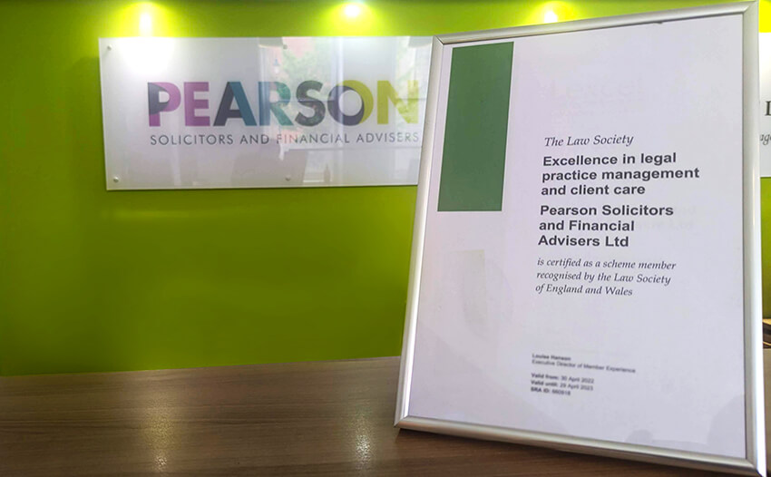 Pearson Solicitors in Oldham celebrates Lexcel Accreditation